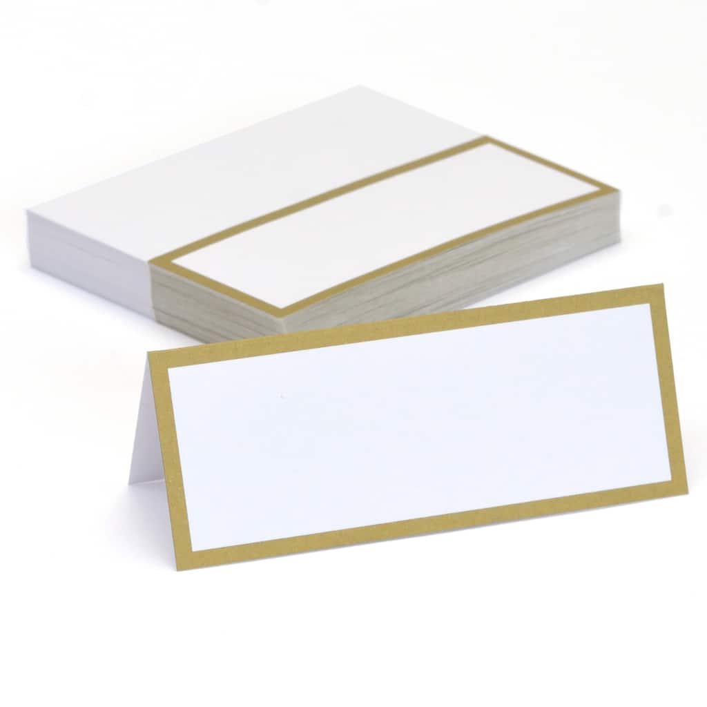 Gold Border Place Cards By Celebrate It® Throughout Celebrate It Templates Place Cards